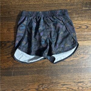 All in Motion Black and Purple Patterned Shorts